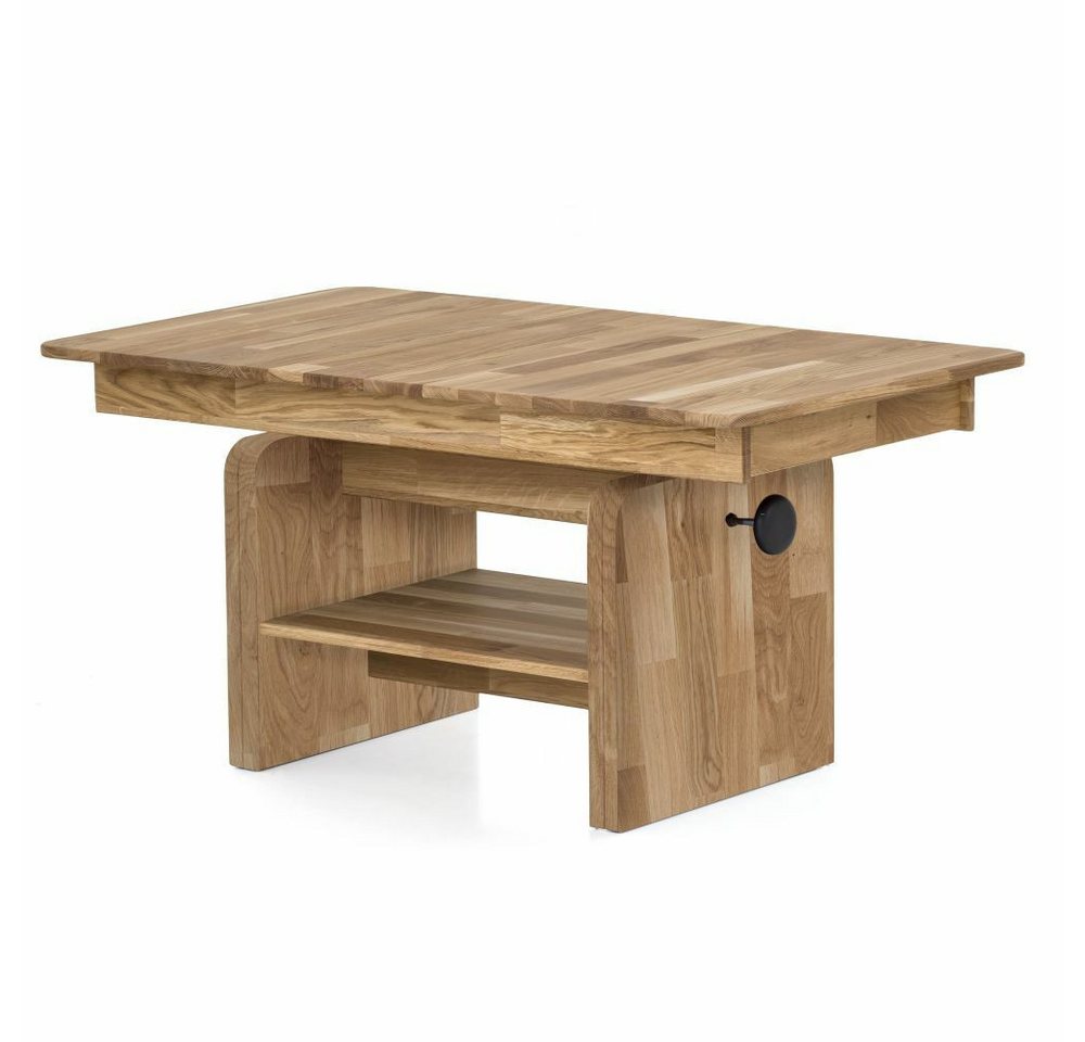 ELFO Couchtisch Couchtisch Höhenverstellbar Ausziehbar auf 160cm Eiche Massiv 120x65cm, Höhenverstellbar & Ausziehbar ELFO Couchtisch Couchtisch Höhenverstellbar Ausziehbar auf 160cm Eiche Massiv 120x65cm, Höhenverstellbar & Ausziehbar von ELFO