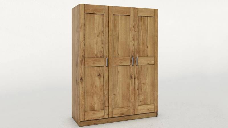 ELFO Kleiderschrank Kleiderschrank Toni 3 Schrank Wildeiche teilmassiv 152 cm breit ELFO Kleiderschrank Kleiderschrank Toni 3 Schrank Wildeiche teilmassiv 152 cm breit von ELFO