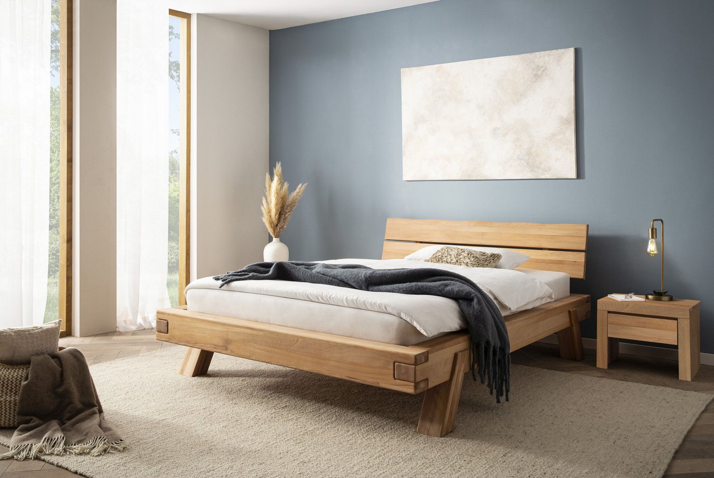 ELFO Massivholzbett Futonbett Balkenbett Kernbuche Massiv geölt 180 x 200cm Doppelbett, Massivholz ELFO Massivholzbett Futonbett Balkenbett Kernbuche Massiv geölt 180 x 200cm Doppelbett, Massivholz von ELFO