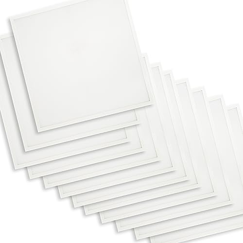 ELG Leuchten 12 x Hochwertige LED Panelleuchte, Einlegeleuchte 62x62cm, Rasterdeckenleuchte, 4000K (neutralweiß), 4000 Lumen, 25 Watt (inkl. Treiber) von ELG Leuchten