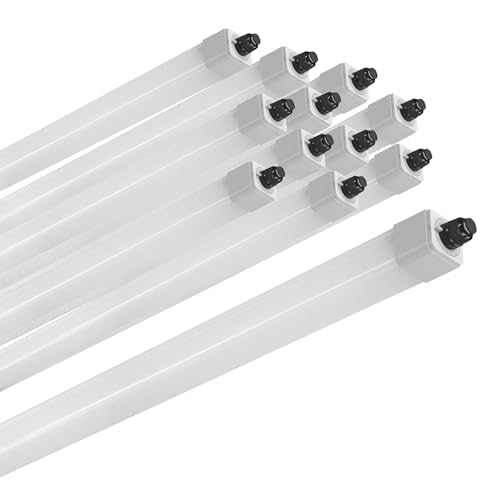 ELG Leuchten 12x LED Feuchtraumleuchte 150cm 4000K 53W 6500lm IP66 Feuchtraumwannenleuchte durchgangsverdrahtet Leuchte für Keller Werkstatt Halle Garage Lager ELG Leuchten 12x LED Feuchtraumleuchte 150cm 4000K 53W 6500lm IP66 Feuchtraumwannenleuchte durchgangsverdrahtet Leuchte für Keller Werkstatt Halle Garage Lager von ELG Leuchten