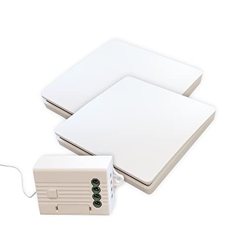 ELG Leuchten 2 Funkschalter Licht Smart Switch Druckplatte Lichtschalter AN AUS Wasserfest IP67 Batterielos Kabellos + Empfänger Smart Home Wifi Amazon Alexa Timing Funktion Voice Control von ELG Leuchten