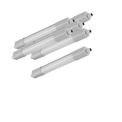 ELG Leuchten 6x LED Feuchtraumleuchte 60cm 4000K 17W 2200lm IP66 wasserfest led feuchtraumleuchte 60cm garagenbeleuchtung werkstattlampe kellerleuchte von ELG Leuchten