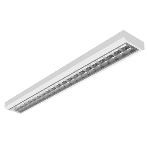 ELG Leuchten LED Rasteranbauleuchte 150cm 1-flammig Vorverdrahtet für LED Röhren Daylight Büroleuchte Deckenleuchte optional Pendelleuchte von ELG Leuchten