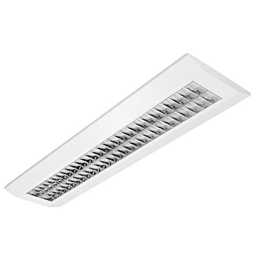 ELG Leuchten LED Rasteranbauleuchte 46 Watt COB 5000lm 4000K 130cm Büroleuchte Bürolampe Aufbauleuchte mit BAP Raster Arbeitsplatzleuchte Deckenleuchte Schreibtischlampe Bürobeleuchtung(46) von ELG Leuchten