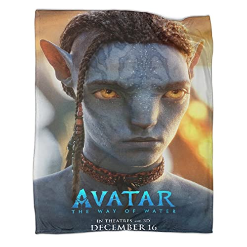 Avatar：Der Weg des Wassers Kuscheldecke Flanell Decke, Jack Salley 3D Drucken Microfaser Flauschig Weich Warm Plüsch Wohndecke Fleece Tagesdecke Decke Für Sofa Und Bett 50x60inch(127x152cm) von ELGISI