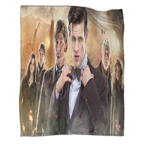 Doctor Who Kuscheldecke Flauschig Decke 60x80inch(150x200cm) Fleecedecke Weich Und Warme, 3D Matt Smith Wohndecke Flanell Als Sofadecke Couchdecke Tagesdecke von ELGISI