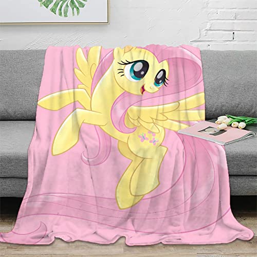 ELGISI My Little Pony Kuscheldecken,Decke Auf Mikrofaser, Rainbow Pony 3D-Digitaldruck Kuscheldecke, Flanelldecke, Weich Wohndecke, Sofadecke Decke Für Kinder Jungen Erwachsene 60x80inch(150x200cm) von ELGISI