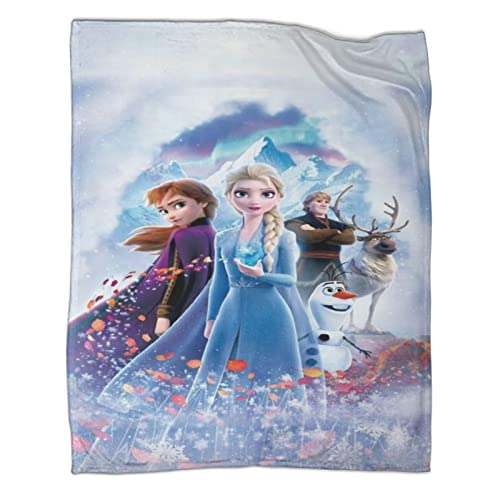 ELSA & Anna Flanelldecke Kuscheldecke, Super Soft Weiche 3D Drucken Wohndecke Warm Flauschige Decke TV-Decke Mikrofaserdecke Sofadecke Oder Bettüberwurf Tagesdecke 60x80inch(150x200cm) von ELGISI