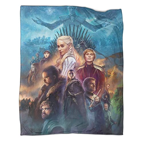 Game of Thrones Decke Kuscheldecken Cartoon Couchdecke, Warme Super Weiche Decke, Kinder Und Erwachsene, Mother of Dragons Plüschdecke Schlafdecke Tagesdecke 40x50inch(100x130cm) von ELGISI