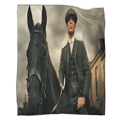 Peaky Blinders Flanelldecke Kuscheldecke, Super Soft Weiche 3D Drucken Wohndecke Warm Flauschige Decke TV-Decke Mikrofaserdecke Sofadecke Oder Bettüberwurf Tagesdecke 60x80inch(150x200cm) von ELGISI