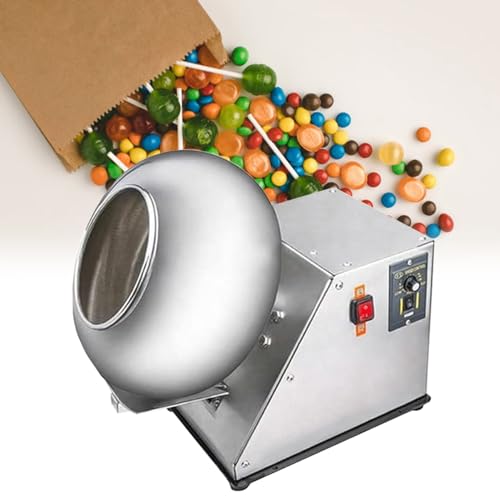 ELIKBH Süßigkeitsbeschichtungsmaschine Kleine Kommerzielle Schokoladenbeschichtungs-Poliermaschine Tablettenzuckerbeschichtungsmaschine für Zucker, Schokolade von ELIKBH