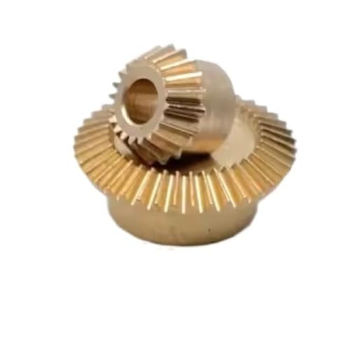 ELILANEY 0,5 M 1:2 Kegelradsatz 20T 40T 90-Grad-Getriebe Kupfer-Gehrungsritzel 0,5 Modul Mechanisches Kegelrad Eingriffsritzel(20T 10mm 40T 12mm bore 4mm key) von ELILANEY