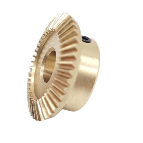 ELILANEY 1 Modul Gerades Kegelrad 1 bis 2 Messing 20T 40T 15 Zähne 30 Zähne Gehrungsritzel 90-Grad-Getriebe DIY Mechanisch Eingriffsritzel(40T 10mm bore) von ELILANEY