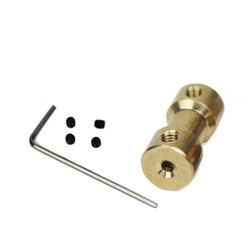 ELILANEY 1 STÜCK Starre Kupplung Messingwelle Außendurchmesser 9 mm Länge 20 mm Bohrung 2 mm 4 mm 5 mm 6 mm Kupplung for CNC-Motoranschluss Welle verstellbar(Bore 2mm to 4mm) von ELILANEY