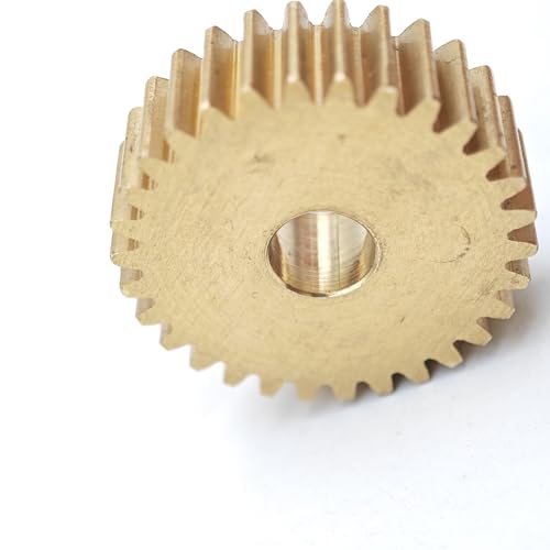 ELILANEY 1 Stück 0,4 Modul 80 Zähne Messingzahnrad 5 mm eng lose Passform 0,4 M 80 Zähne Zahnrad mit geraden Zähnen 32,8 mm Durchmesser 2 mm Dicke Gerader Mitnehmer(5mm loose fit) von ELILANEY