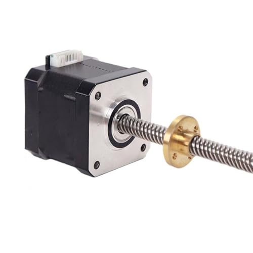 ELILANEY 1 Stück 1,8 Grad Nema 17 Linear-Schrittmotor mit 2 mm Steigung, 8 mm Gewindestange, 1,5 A, 40 N.cm, 42 x 42 x 40 mm Schrittmotor Maschinentreiber(350mm) von ELILANEY