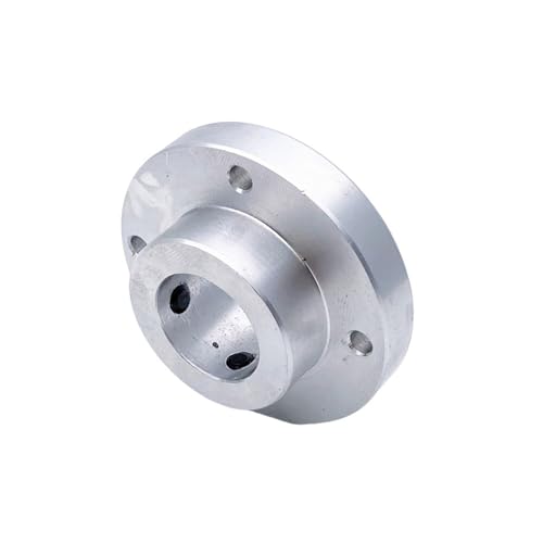 ELILANEY 1 Stück Flanschkupplung aus Aluminiumlegierung, 5 mm, 6 mm, 6,35 mm, 7 mm, 8 mm, 9 mm, 10 mm, 22 mm, Loch, 50 mm Durchmesser, starre Getriebewellenverbindung Welle verstellbar(20mm) von ELILANEY