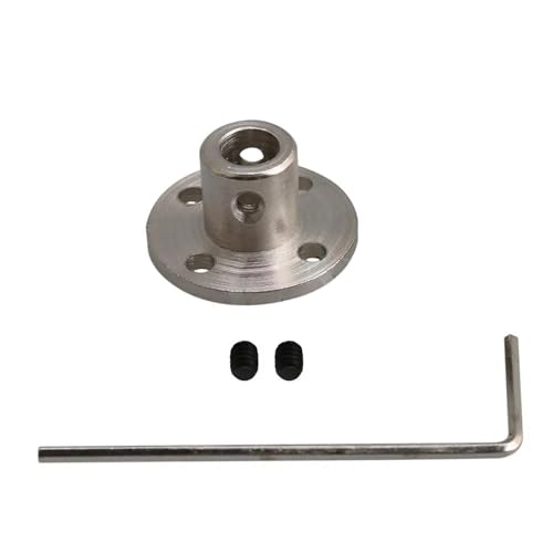 ELILANEY 1 Stück Flanschkupplung aus galvanisiertem Stahl mit hoher Härte, 5 mm bis 8 mm, starre Flanschkupplung, Motorführungswellenlager Welle verstellbar(6.35x10mm) von ELILANEY