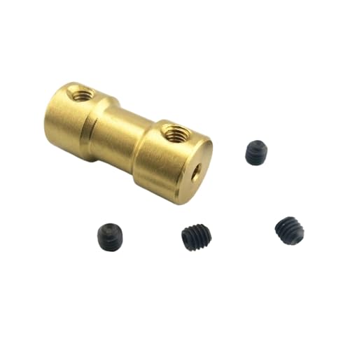 ELILANEY 1 Stück Messing starre Kupplung 2 mm 3 mm 3,17 mm 4 mm 5 mm 6 mm Verbindungswelle Getriebeteile Motorkupplung Welle verstellbar(2.3X3mm) von ELILANEY