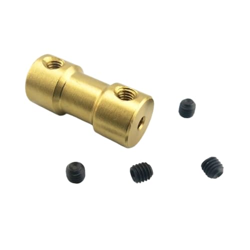 ELILANEY 1 Stück Messing starre Wellenkupplung Bohrung 2 mm 2,3 mm 3 mm 3,175 mm 4 mm 5 mm 6 mm Motorkupplungsstecker DIY Fahrzeug Flugzeug Welle verstellbar(6mm to 6mm) von ELILANEY