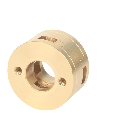 ELILANEY 1 Stück runde T8 Z-Achsen-Kupplung Bleischraube Heißbett flexible Messingkupplung 16 mm Gewindeloch 3D-Drucker Welle verstellbar von ELILANEY