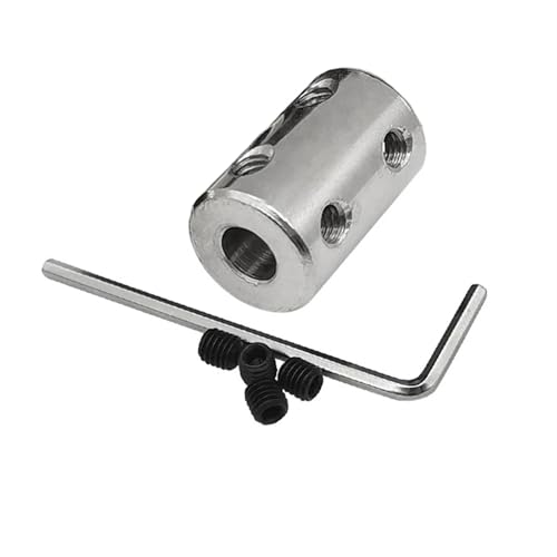 ELILANEY 1 Stück starre Wellenkupplung 3,17 mm 4 mm 5 mm 6 mm 8 mm 10 mm 12 mm Motoranschlusshülse 45 Stahlkupplung Welle verstellbar(3.17mm to 3.17mm) von ELILANEY