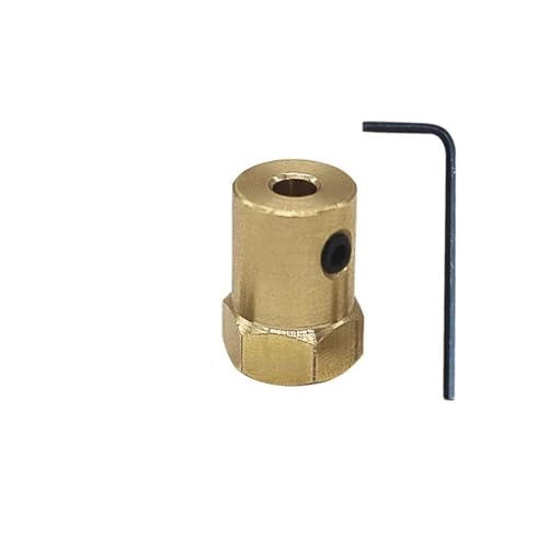ELILANEY 1 stück Flexible Kupplung Koppler for Motorwelle Smart Auto Rad Messing Klemme Passenden Koppler Welle verstellbar(4MM bore) von ELILANEY