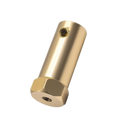 ELILANEY 1pc D12 L30 Sechseckige Auto Rad Welle Kupplung Koppler Messing Reifen Stecker Roboter Verlangsamen 3mm 4mm 5mm 6mm 7mm 8mm for Motor Welle verstellbar(4mm) von ELILANEY