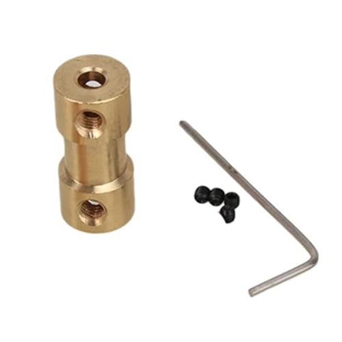 ELILANEY 1pc Messing Starre Motorwellenkupplung 20mm Länge Koppler Stecker mit Schraubenschlüssel Welle verstellbar(3.17mm to 3.17mm) von ELILANEY