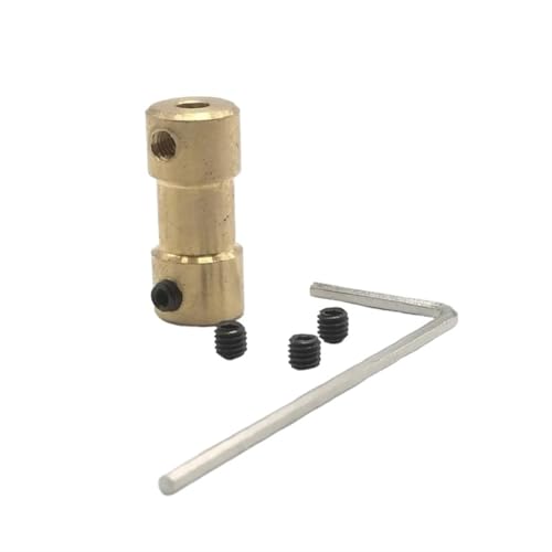 ELILANEY 1pc Motorwelle Kupplung Messing Koppler Motor Übertragung Stecker Welle verstellbar(4mm to 4mm) von ELILANEY
