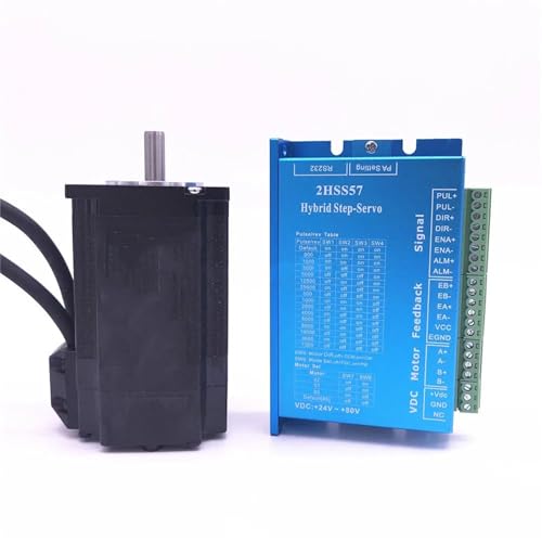 ELILANEY 2,0 Nm Nema 23 Hybrid Closed Loop Schrittmotor Kit 23HSS57 Servo Schrittmotor 2 Phasen 4 Drähte 57x57mm Rahmen Maschinentreiber von ELILANEY