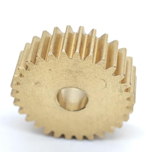 ELILANEY 2 Stück 0,3 Modul 30T Messingzahnrad 12,8mm Durchmesser 2mm Lose Passform 0,3M 30 Zähne Zylinderrad Ritzel Gerader Mitnehmer(2mm thick 1.98mm hole) von ELILANEY