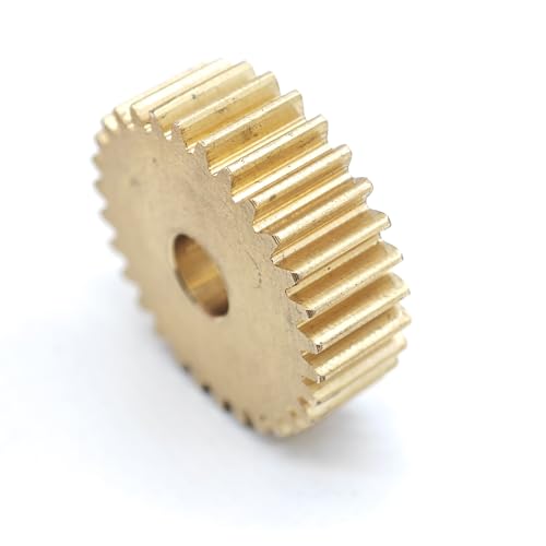 ELILANEY 5 Stück 0,4 Modul Kupfer Zahnrad mit geraden Zähnen 2 mm Festsitzende Welle Ritzel 0,4 M 20 Zähne 8,8 x 4 mm Zylinderrad Gerader Mitnehmer(2mm loose fit) von ELILANEY