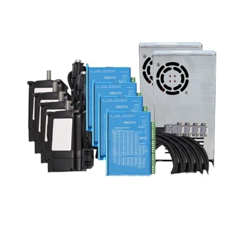 ELILANEY 57 mm Flansch Closed Loop Schrittmotor 4 Achsen CNC Kit 350 W 36 V Netzteil 3 Nm 8 mm D Welle Nema 23 Schrittmotortreiber Maschinentreiber(2.5N) von ELILANEY