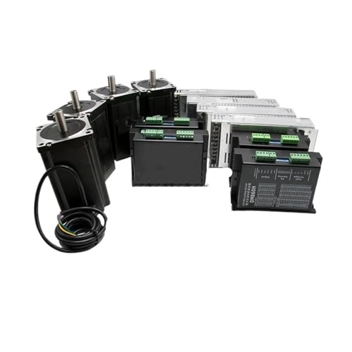 ELILANEY 86x86mm Rahmen Schrittmotor 4 Achsen CNC Router Kit Schritt Servo Treiber 400W 60V Netzteil 12N.m 6A Nema 34 Schrittmotor Maschinentreiber von ELILANEY