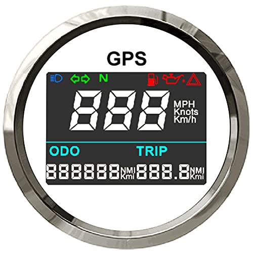 Digitaler GPS Tachometer Kilometerzähler für Boot Yacht Motorrad Auto 52mm Digitaler GPS Tachometer Kilometerzähler für Boot Yacht Motorrad Auto 52mm von ELING