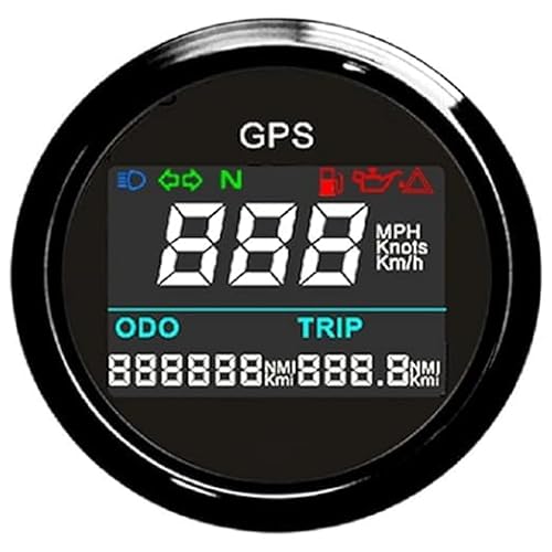 Digitaler GPS-Tachometer LCD-Geschwindigkeitsmessgerät Kilometerzähler mit GPS-Antenne für Auto Motorrad 52mm 9-32V Digitaler GPS-Tachometer LCD-Geschwindigkeitsmessgerät Kilometerzähler mit GPS-Antenne für Auto Motorrad 52mm 9-32V von ELING