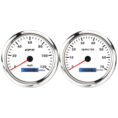 ELING 110 MM GPS Tachometer 0-120 MPH Kilometerzähler mit 0-7000 U/min Drehzahlmesser Tachoanzeige mit 7 Farben Hintergrundbeleuchtung 12 V 24 Volt für SUV RV Wasserdicht ELING 110 MM GPS Tachometer 0-120 MPH Kilometerzähler mit 0-7000 U/min Drehzahlmesser Tachoanzeige mit 7 Farben Hintergrundbeleuchtung 12 V 24 Volt für SUV RV Wasserdicht von ELING