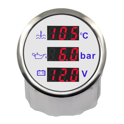 ELING 3-in-1 Multifunktions Voltmeter Wassertemperatur Öldruckmesser 9–32 V für Auto Motorrad Traktor LKW ELING 3-in-1 Multifunktions Voltmeter Wassertemperatur Öldruckmesser 9–32 V für Auto Motorrad Traktor LKW von ELING