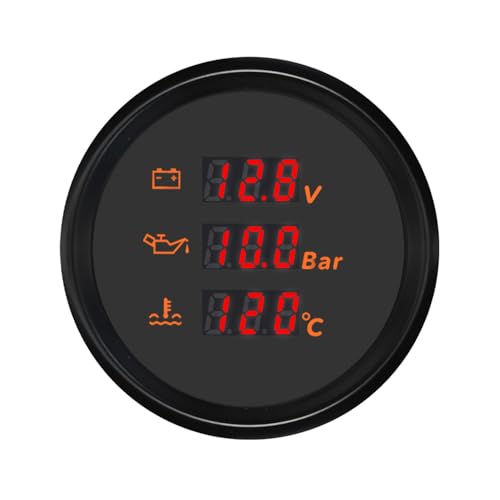 ELING 52 mm 3-in-1 Digitalanzeige mit 9–32 V Voltmeter 5 Bar 10 Bar 25 Bar Öldruckmesser Wassertemperaturanzeige mit 8 Farben Hintergrundbeleuchtung ELING 52 mm 3-in-1 Digitalanzeige mit 9–32 V Voltmeter 5 Bar 10 Bar 25 Bar Öldruckmesser Wassertemperaturanzeige mit 8 Farben Hintergrundbeleuchtung von ELING