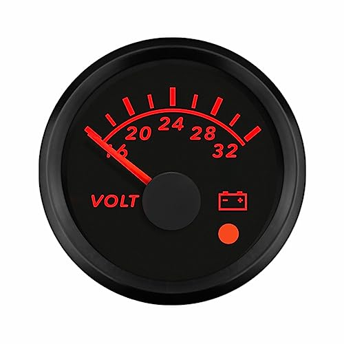 ELING 52 mm Spannungsmesser 24 V Voltmeter Messgerät mit 8 Farben Hintergrundbeleuchtung und Alarm für Gabelstapler Baggerschiffe ELING 52 mm Spannungsmesser 24 V Voltmeter Messgerät mit 8 Farben Hintergrundbeleuchtung und Alarm für Gabelstapler Baggerschiffe von ELING