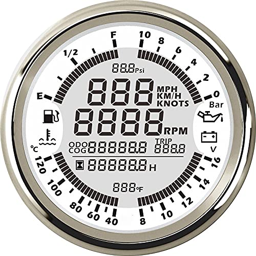 ELING 85 mm 6-in-1 digitales Multifunktionsmessgerät Tachometer Drehzahlmesser Kraftstoffanzeige Öldruck Volt 12 V 0–10 bar Druck ELING 85 mm 6-in-1 digitales Multifunktionsmessgerät Tachometer Drehzahlmesser Kraftstoffanzeige Öldruck Volt 12 V 0–10 bar Druck von ELING