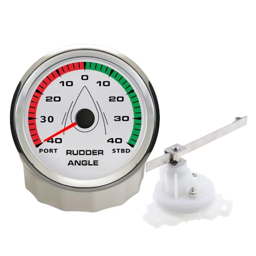 ELING 85 mm Ruderwinkelanzeige 0-190 Ohm Signal mit passendem Sensor mit 8 Farben Hintergrundbeleuchtung für Boote ELING 85 mm Ruderwinkelanzeige 0-190 Ohm Signal mit passendem Sensor mit 8 Farben Hintergrundbeleuchtung für Boote von ELING