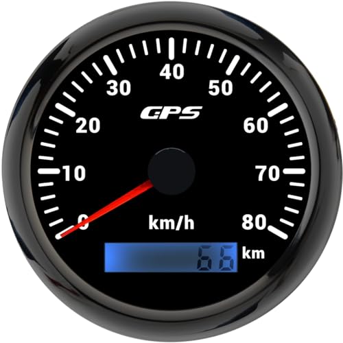 ELING 85MM GPS Tachometer 0-80 KMH mit 7 Farben Hintergrundbeleuchtung Geschwindigkeitsmesser mit Gesamtkilometerstand 999999KM für LKW Traktoren 12V 24Volt ELING 85MM GPS Tachometer 0-80 KMH mit 7 Farben Hintergrundbeleuchtung Geschwindigkeitsmesser mit Gesamtkilometerstand 999999KM für LKW Traktoren 12V 24Volt von ELING