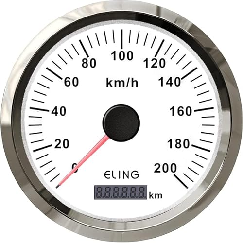 ELING GPS Kilometerzähler 110 mm Kilometerzähler 0-200 KM/H für Motorboote für Auto 12 V/24 V mit Hintergrundbeleuchtung ELING GPS Kilometerzähler 110 mm Kilometerzähler 0-200 KM/H für Motorboote für Auto 12 V/24 V mit Hintergrundbeleuchtung von ELING