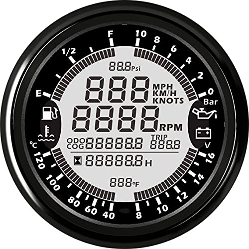 ELING Multifunktions GPS Tachometer Tachometer Stunde Wassertemperatur Kraftstoffstand Öldruck Voltmeter 12V 10Bar 85mm Mit Hintergrundbeleuchtung ELING Multifunktions GPS Tachometer Tachometer Stunde Wassertemperatur Kraftstoffstand Öldruck Voltmeter 12V 10Bar 85mm Mit Hintergrundbeleuchtung von ELING
