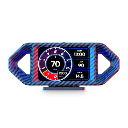 ELING Multifunktions OBD GPS Head-Up-Display LCD-Anzeige mit Geschwindigkeit Drehzahl Wassertemperatur Spannung Fahrsicherheitsalarm für alle Autos Bagger Limousine von ELING