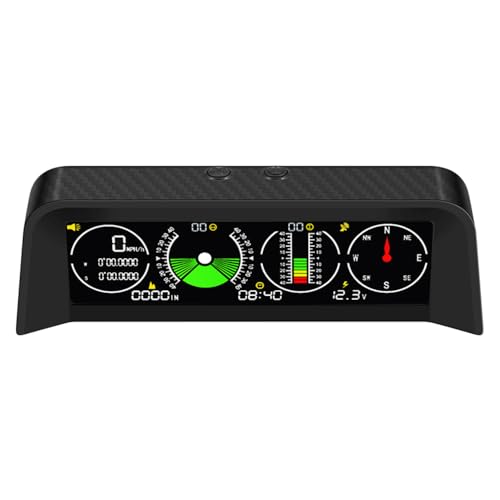 ELING Universal Auto Neigungsmesser Offroad Clinometer Rollwinkel Neigungsmesser GPS Tachometer mit Kompass Zeit Volt Anzeige für Auto SUV ELING Universal Auto Neigungsmesser Offroad Clinometer Rollwinkel Neigungsmesser GPS Tachometer mit Kompass Zeit Volt Anzeige für Auto SUV von ELING