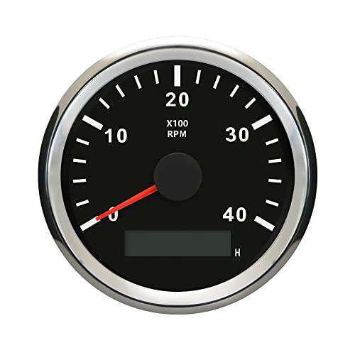 ELING Universal Tachometer RPM Drehzahlmesser mit Stunde Meter 4000RPM 85mm 9-32V mit Hintergrundbeleuchtung ELING Universal Tachometer RPM Drehzahlmesser mit Stunde Meter 4000RPM 85mm 9-32V mit Hintergrundbeleuchtung von ELING